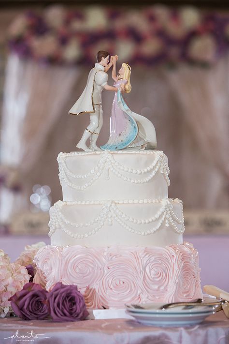 Arctic Club Hotel Seattle Ballroom Wedding Reception, Cake, Disney Fairytale Theme, Lenox Sleeping Beauty Cake Topper Cakes Disney, Sleeping Beauty Cake, Fairy Tale Wedding Cake, Sleeping Beauty Wedding, Ballroom Wedding Reception, Best Wedding Cakes, Wedding Reception Themes, Aurora Wedding, Wedding Toppers