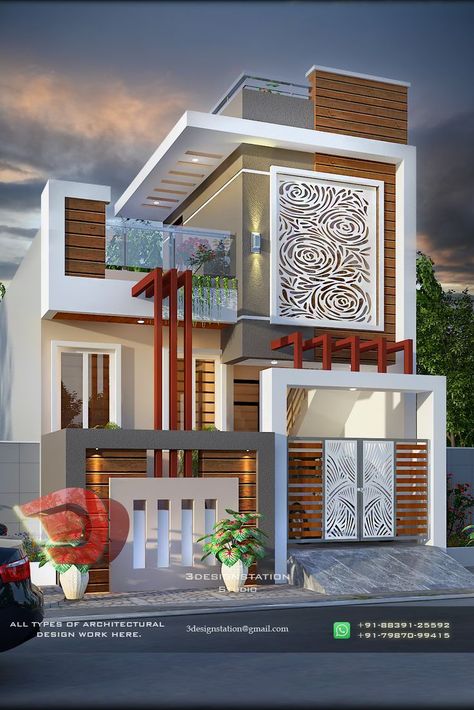 Front Design Of House Modern, Building Front Design Entrance, 20x30 Front Elevation Design, 30 Ft Front Elevation, Front Kitchen Design, 2 Floor Building Design, Floor Plans 1000 Sq Ft Home Design, Ground Floor Exterior Design, 2 Floor Elevation Design Modern Small House