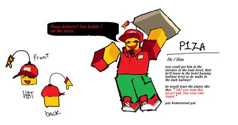 Regretavator Oc, Regretevator Oc, Art Analysis, Roblox Oc, Roblox Art, Brush Drawing, Pizza Place, Roblox Funny, Game Concept