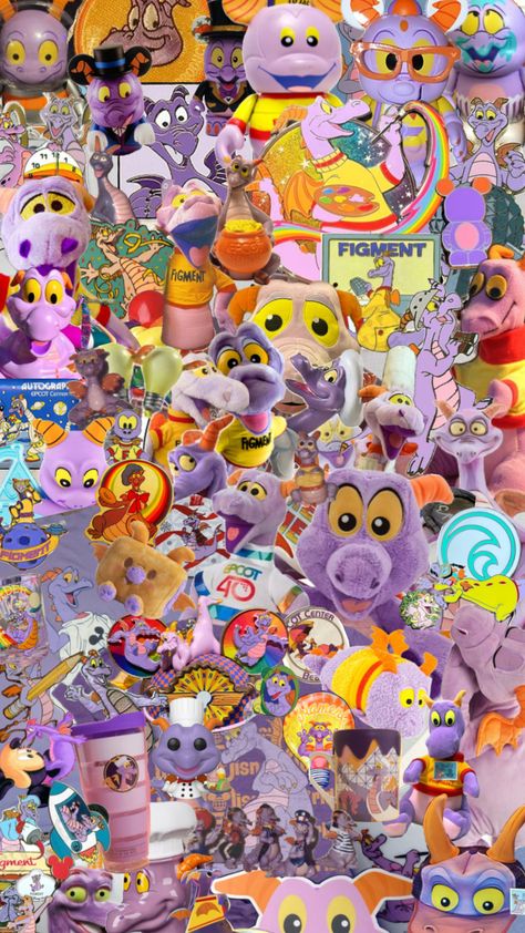 Epcot Background, Figment Disney Wallpaper, Disney Park Wallpaper, Figment Nursery, Figment Wallpaper, Epcot Wallpaper, Disney Widgets, Epcot Figment, Disney Figment