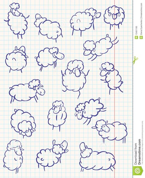 Doodle Sheep - Download From Over 62 Million High Quality Stock Photos, Images, Vectors. Sign up for FREE today. Image: 13451195 Sheep Drawing, Sheep Illustration, Sheep Crafts, The Lost Sheep, Sheep Art, Christian Crafts, Sheep And Lamb, Cute Sheep, Oita