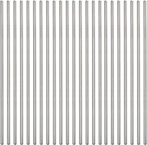 Sunwinc 50-Pack Stainless Steel Straws-Straight,8.5Inch Reusable Drinking Metal Straws For 20oz Tumblers Yeti Cups Travel Mugs,Eco-Friendly Dishwasher Safe (50 Straight Straws) Reusable Drinking Straw, Yeti Cups, Ice Milk, Yeti Cup, Drink Straw, Unique Color Combinations, Stainless Steel Straws, Metal Straws, Family Parties