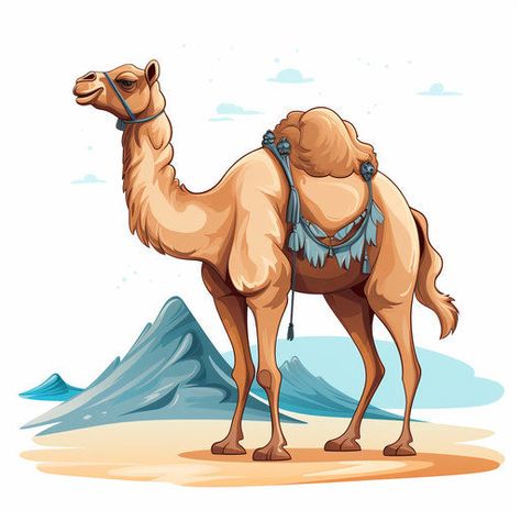 Camel Clipart in Pastel Colors Art Style: 4K & SVG Camel Drawing, Camel Illustration, Camels Illustration, Camel Animal, Swan Pictures, Camels Art, Pastel Colors Art, Digital Banners, Colored Pencil Artwork