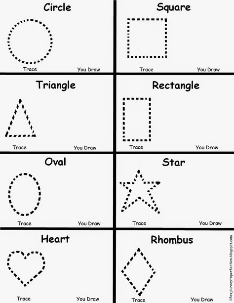 I am amazed at what all of these little kiddos need to know before entering kindergarten. This worksheet is one that I made for my middle s... Kertas Kerja Prasekolah, Preschool Shapes, Shape Worksheets For Preschool, Shapes Worksheet Kindergarten, Shape Tracing Worksheets, Shapes Kindergarten, Toddler Teacher, Printable Shapes, Preschool Tracing