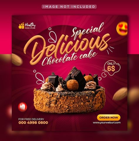 Healthy Food Store, Business And Advertising, Dum Biryani, Food Template, Facebook Cover Design, Ice Cream Social, Food Menu Design, Tasty Chocolate Cake, Free Psd Files