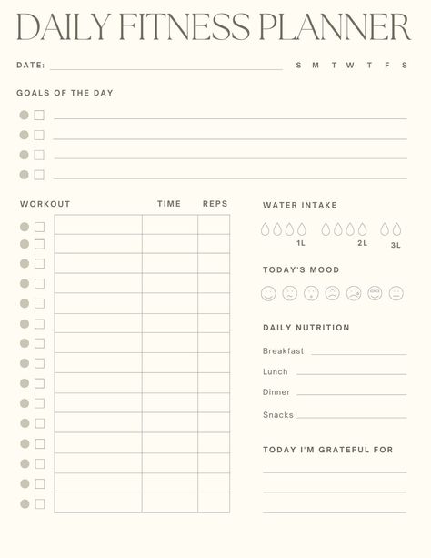 Workout Tracker Printable Fitness Planner Printable Free, Workout Log Printable, Daily Fitness Planner, Workout Tracker Printable Free, Workout Tracker Printable, Workout Logs, Tracker Printable Free, Training Journal, Fitness Tracker Printable