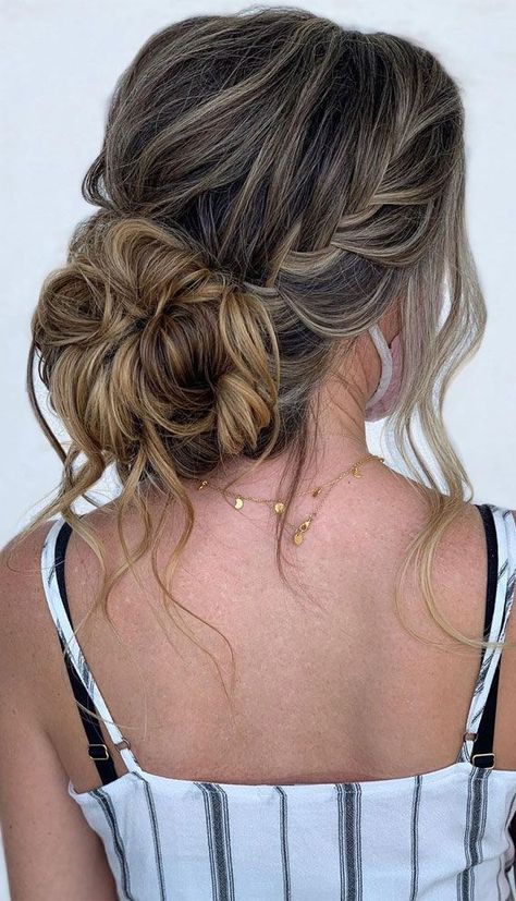 7. Messy Braided Updo Boho beauty If sleek elegant look is not your ideal. Perfectly fitting for a laid back event, whether it’s a... Boho Updo Hairstyles, Cute Prom Hairstyles, Pageant Hair, Hoco Hairstyles, Up Dos For Medium Hair, Peinados Recogidos, Dance Hairstyles, Prom Hairstyles For Long Hair, Boho Beauty