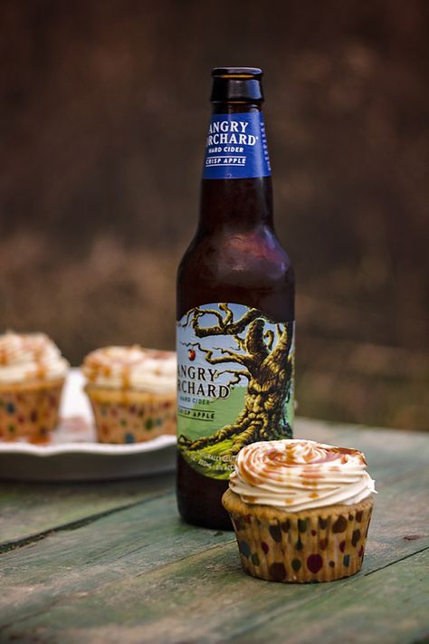 Angry Orchard Cupcakes Angry Orchard Recipes, Infused Cupcakes Recipes Alcohol, Angry Orchard Cupcakes, Drunken Cupcakes Alcoholic Desserts, Apple Cider Bourbon Cupcakes, Drunken Cupcakes, Beer Infused Cupcakes, Booze Infused Cupcakes, Boozy Cupcakes Recipes