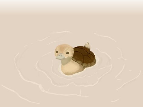 Turtle Duck, Swan Wallpaper, Duck Tattoos, The Cutest Animals, Duck Drawing, Duck Wallpaper, Crochet Turtle, Cutest Animals, Cute Animal Drawings Kawaii