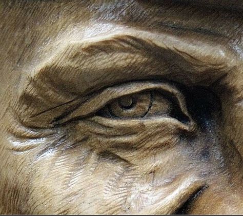 Carving Eyes In Wood, Wood Face Carving, Eyes Sculpture, Eye Sculpture, Wood Carving Faces, Face Sculpture, Anatomy Sculpture, Sculpture Head, Sculpture Techniques