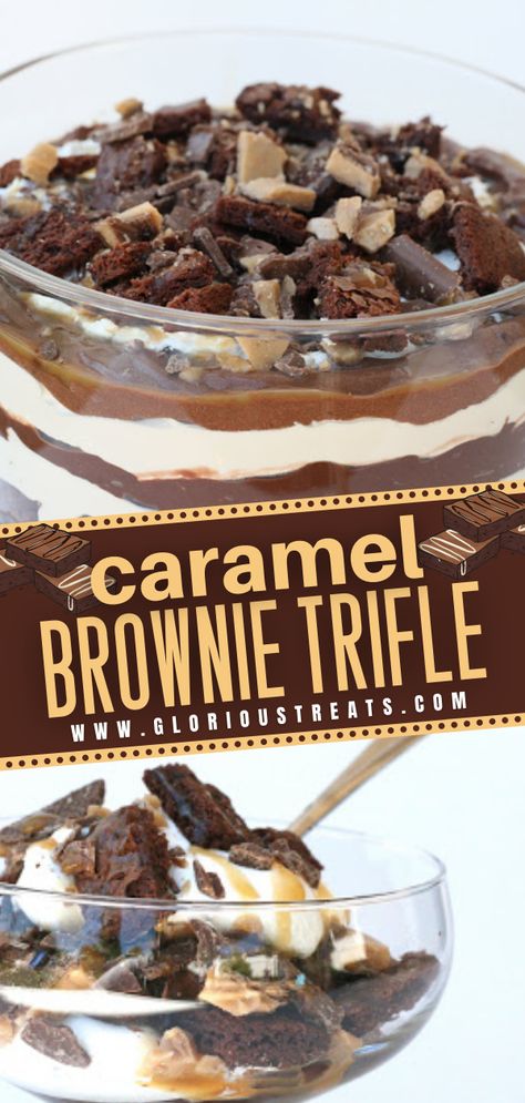 Trifle Bowl Desserts, Brownie Trifle Recipe, Trifle Bowl Recipes, Trifle Dessert Recipes, Black Color Hairstyles, Brownie Trifle, Dessert Truffles, Parfait Desserts, Brownies Chocolate