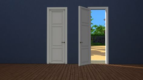 4 Panel Door, Alpha Cc, Panel Door, White Doors, Sims 4 Build, Sims 4 Cc Finds, Sims House, Cc Finds, Internal Doors