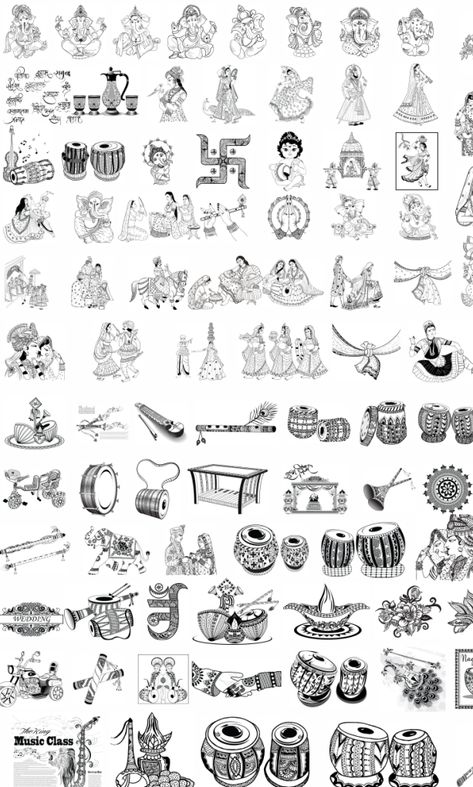 Clip Art of Wedding New High-Quality Free Download - ListenDesigner.com Wedding Symbols Marriage, Wedding Symbols Hindu, Wedding Symbols Logo, Indian Wedding Illustration Art, Indian Wedding Drawing, Indian Wedding Elements, Wedding Clipart Free, Marriage Symbols, Wedding Card Format