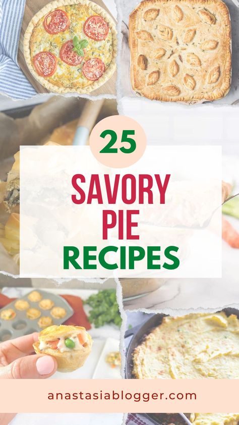 Who wouldn't want to be surprised with what kind of pies are in front of them? Here are classic and savory pie recipes everyone will love! Hearty Pie Recipes, What To Do With Pie Crust Dinners, Pie Crust Filling Ideas Savory, Sausage Pot Pie Recipe, Savory Meat Pie Recipes, Best Pot Pie Crust, Best Savory Pie Recipes, Pie Recipes Easy Savoury, Pie Savory Recipes