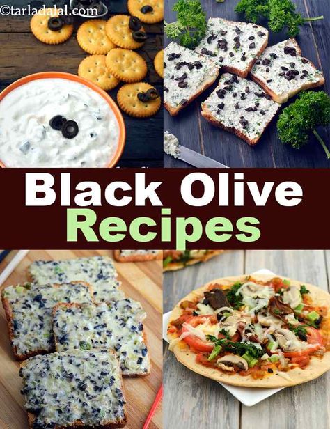 31 chopped black olives recipes | Tarladalal.com Black Olive Recipes, Olives Recipes, Black Olives Recipes, Olive Snack, Olive Pesto, Party Bread, Olive Dip, Tapenade Recipe, Olive Spread