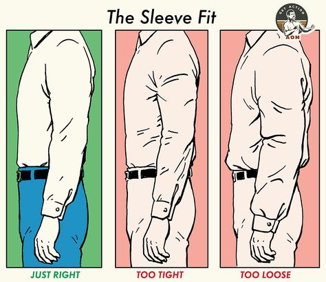 How a Men’s Dress Shirt Should Fit | The Art of Manliness Mens Size Chart Shirts, Mens Dress Shirt Collar Types, How To Iron Dress Shirt Men, Men Shirt Pattern Grading, How To Measure Mens Dress Shirt, Packing Hacks Clothes, Art Of Manliness, Shirt Cuff, Many Men