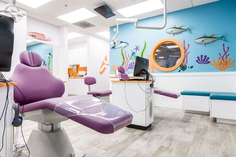 Be #inspired by Dr. Nathan Smith's office in Spanish Fork, UT! #OfficeInspiration #DentalPractice #DentalChair #Dentistry #Design #Aesthetic #Orthodontics #Pediatric #DentalProducts #Monitor #SideUnit #Manufacturing #Ergonomic #Modern #BuiltByBoyd Dental Wallpaper Backgrounds, Aesthetic Orthodontics, Pediatric Dentistry Office, Pediatric Dental Office Decor, Pediatric Dental Office Design, Orthodontic Office Design, Dentistry Design, Orthodontic Office, Dentist Office Design