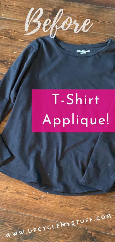 Repurposed Clothing Upcycling Diy, Reverse Applique Tutorial, Upcycled Clothing Tutorial, Applique Couture, Halloween Applique Designs, How To Applique, Sew By Hand, Altered T Shirts, T Shirt Tutorial