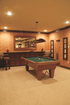 Man Cave Designs, Changing Table Storage, Man Cave Essentials, Contemporary Basement, Man Cave Design, Media Room Design, Home Bar Rooms, Man Room, Hanging Chandelier