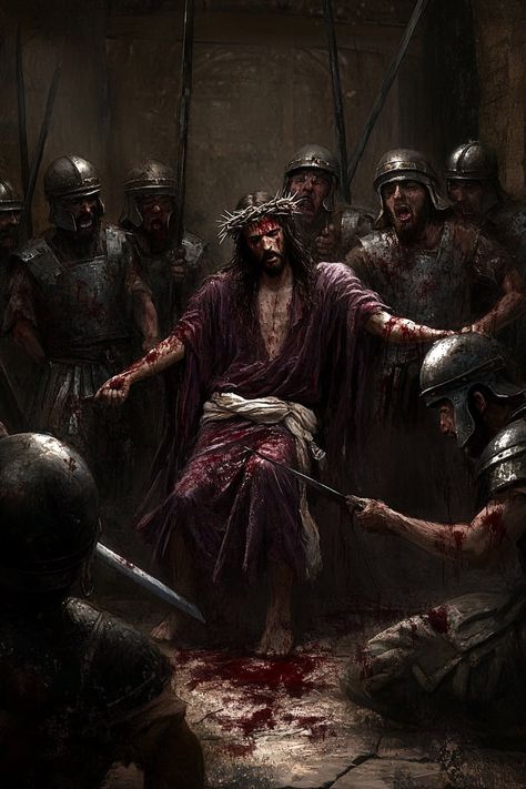 Jesus Artwork Jesus Painting Aesthetic, Jesus Fanart, Jesus Suffering, Images Of Jesus, Ascension Of Jesus, Jesus Christ Illustration, Bible Quotes Background, Jesus Crucified, Christian Drawings