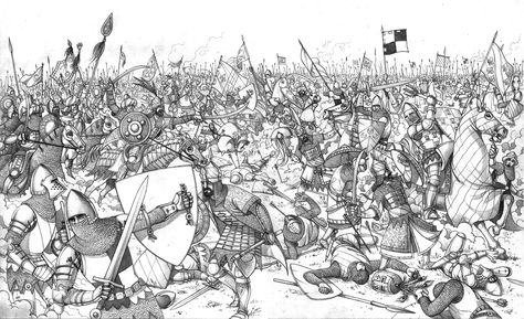 ArtStation - Medieval battles; historical illustration, Emir Durmisevic Medieval Battle, Soldier Drawing, Medieval Drawings, Warriors Illustration, Historical Illustration, Scene Drawing, Ancient Warfare, Medieval Knight, Alien Art