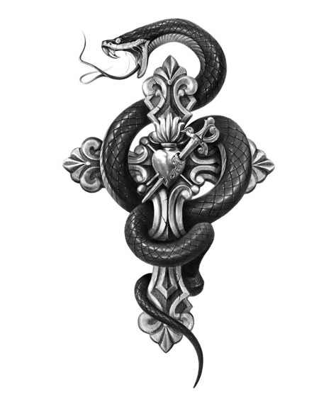 Holy Tattoos, Arm Tattoos Drawing, Ancient Art Tattoo, Chicano Tattoos Sleeve, Minimal Tattoo Design, Sigil Tattoo, Greek Mythology Tattoos, Snake Tattoo Design, Fantasy Tattoos