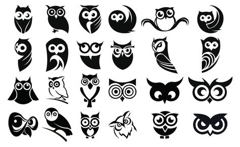 Owl Aesthetic, Tree Tat, Owl School, Bear Logo Design, Sparkle Tattoo, Bird Vector, Aesthetic Logo, Owl Graphic, Emblem Design