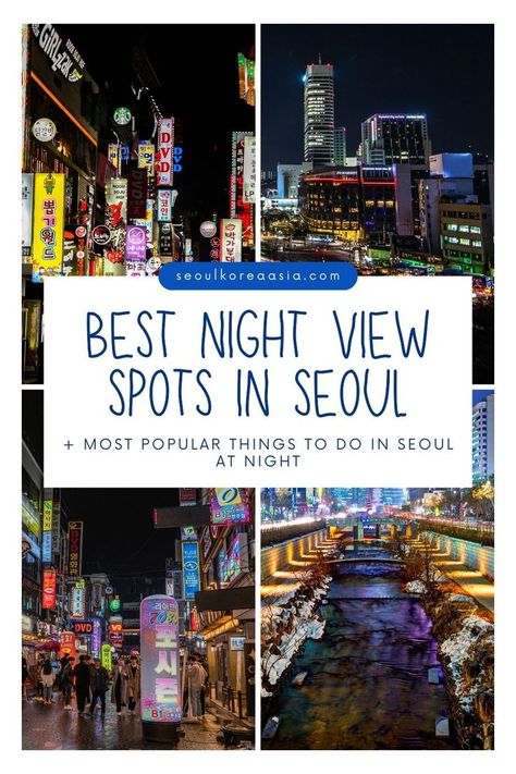 South Korea Night, Seoul At Night, Korea Night, Things To Do In Seoul, Seoul Night, Dance Clubs, Vinyl Store, Colorful Lights, K Project