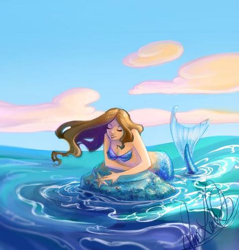 Mermaid Poses Sitting, Mermaid Stories, Mermaid Pose, Mermaid Cartoon, Mermaid Man, Anime Mermaid, Mermaid Artwork, Star Light Star Bright, Fantasy Mermaids