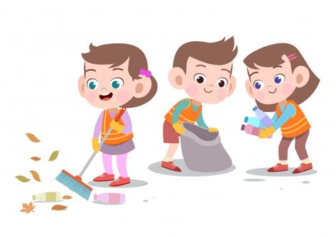 Kids cleaning vector illustration isolated | Premium Vector #Freepik #vector #school #love #kids #education Writing Practice Preschool, School Clean, Farm Cartoon, Flashcards For Kids, Kids Cleaning, Kids Study, English Lessons For Kids, Kids Clipart, Kids App