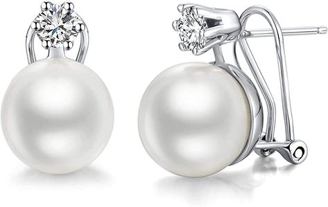 Pearl Earrings Stud for Women 925 Sterling Silver Stud Earrings Diamond Pearl Stud Earrings 13mm : Amazon.co.uk: Jewellery 10mm Pearl Earrings, White Gold Pearl Earrings, Silver Pearl Drop Earrings, Pearl Diamond Earrings, Large Pearl Earrings, Black Pearl Earrings, Pearl Drop Earrings Gold, Diamond Earrings For Women, Silver Pearl Earrings