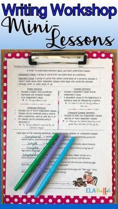 Mini-lessons, aka focus lessons, are the most effective way of delivering explicit writing instruction for many reasons. #writersworshop #middleschoolwriting #writingteacher #minilesson #writingteacher #middleschoolela Written Expression, Educational Therapy, Writing Studio, Writing Mini Lessons, English Education, Writing Centers, Ela Writing, Writers Workshop, Middle School Writing