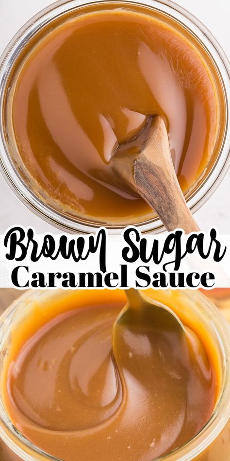 Brown Sugar Caramel Sauce, Homemade Caramel Recipes, Brown Sugar Caramel, Homemade Sauce Recipes, Caramel Recipes Sauce, Eating Too Much, Homemade Caramel Sauce, Dessert Toppings, Fudge Sauce