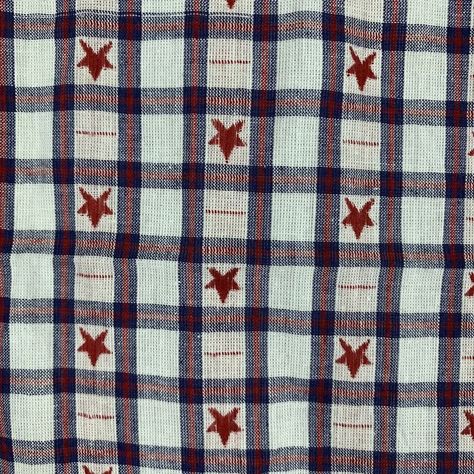 Red White Blue Aesthetic, Blue And Red Aesthetic, Blue Plaid Fabric, Blue Moodboard, Dekorasi Halloween, Star Fabric, Forth Of July, Summer Plaid, Summer Sundress