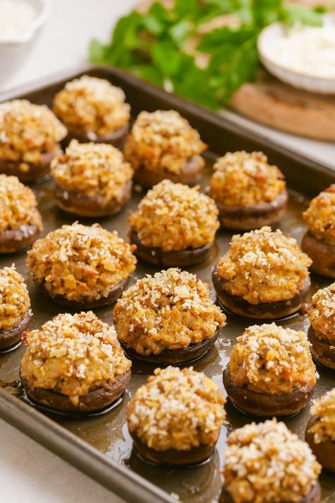 Cajun Stuffed Mushrooms, Meat Appetizers For Party Finger Foods, Easy Stuffed Mushrooms Sausage, Stuffed Sausage Mushrooms, Spicy Stuffed Mushrooms, Stuffed Mushroom Recipes Sausage, The Best Stuffed Mushrooms, Sausage Cream Cheese Stuffed Mushrooms, Stuffed Mushrooms With Cream Cheese And Sausage