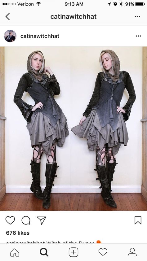 Witchcore Fashion, Dark Mori Fashion, Pagan Clothing, Goth Outfit Ideas, Strega Fashion, Dystopian Fashion, Dark Mori, Interesting Outfits, Mori Fashion