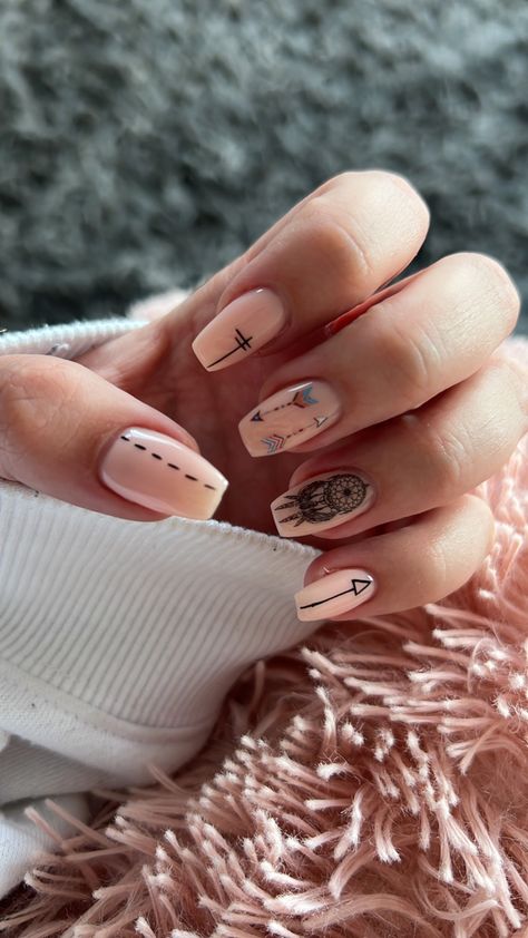 Dream Catcher Nails, Western Nails, Dream Catcher, Nails, Beauty