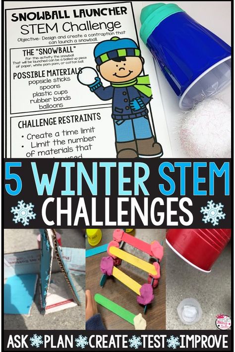 These 5 winter STEM activities will allow your students to collaboratively work together while thinking critically. These winter STEM activities are perfect for elementary students! Winter Stem Challenges, Thinking Critically, Winter Stem Activities, Winter Stem, Kindergarten Stem, Activities Elementary, Holiday Reading, Gingerbread Activities, Ngss Science