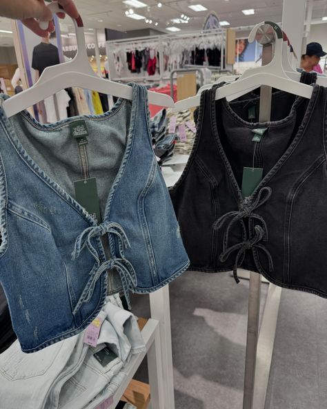 Wild Fable has some cute new denim vests and tank tops at Target! Comment SHOP below to receive a DM with the link to shop this post on my LTK ⬇ https://liketk.it/4NerQ #ltkfindsunder50 #ltkstyletip #targetfashion #affordablefashion Wild Fable Outfits, Denim On Denim Looks, Denim Tank Top, Denim Vests, Vest And Tie, Wild Fable, Target Style, Womens Tie, Denim Vest