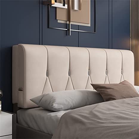 Bed Padding Headboard, Bed Headboard Design Simple, Bed Backrest Design Modern, Back Rest Design For Bed, Headboard Padding Design, Head Boards For Beds, Bedback Designs Cushion, Bed Back Cushion Design Full Wall, Quilted Bed Beige Headboard