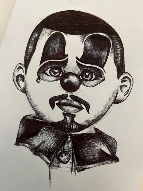 Nobodys Clown Drawing, Blood In Blood Out Drawings, Nobodys Clown, Chicano Art Drawings Sketches, Mexican Life, Clown Drawing, Graffiti Drawings, Easy Graffiti, Easy Graffiti Drawings