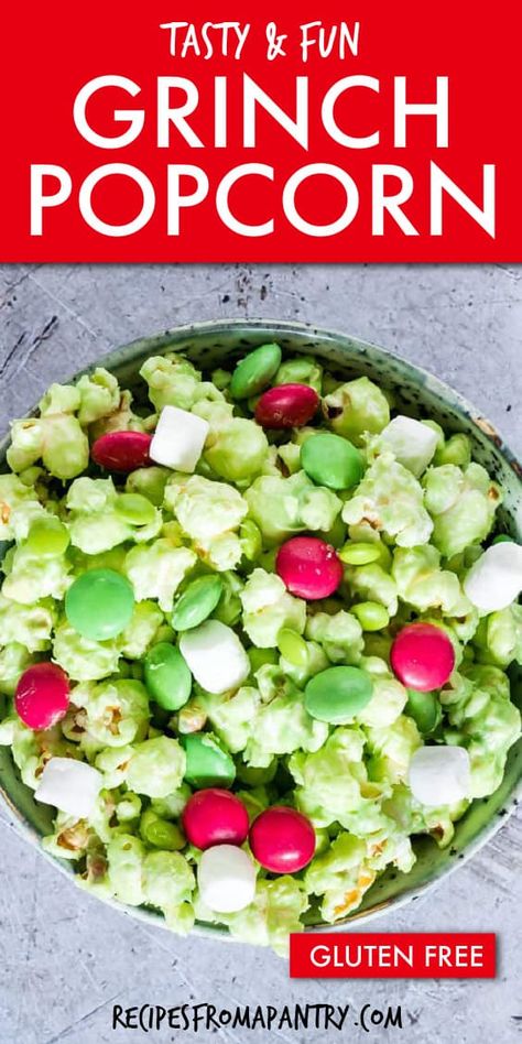 Essen, Grinch Snack, Grinch Popcorn, Green Popcorn, Grinch Movie, Christmas Popcorn, The Grinch Movie, Grinch Christmas Party, Whoville Christmas