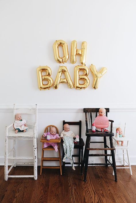 Eloise’s 3rd Birthday Baby Doll Brunch Mylar Letter Balloons, Baby Balloons, Announcement Photoshoot, Baby Shower Checklist, Baby Letters, Gender Reveal Balloons, Baby Balloon, Gender Reveal Party Decorations, Diy Balloon