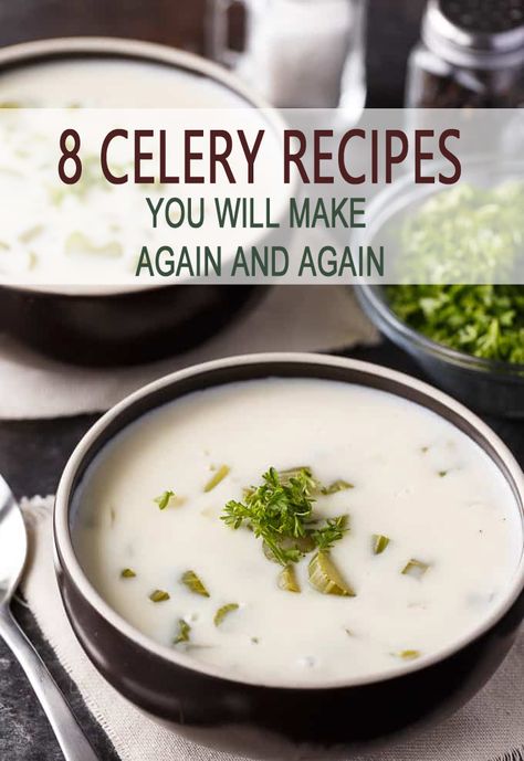 Cream Celery Soup, Things To Do With Celery, Recipes That Use Celery, Recipes For Celery, Celery Leaves What To Do With, Cooked Celery Recipes, Recipes Using Celery, Celery Side Dish, Use Up Celery