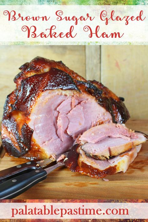 Brown Sugar Honey Glaze, Easy Ham Glaze, Orange Glazed Ham, Ham Glaze Brown Sugar, Ham Dinner, Roasted Ham, Easter Ham, Honey Glazed Ham, Easy Ham