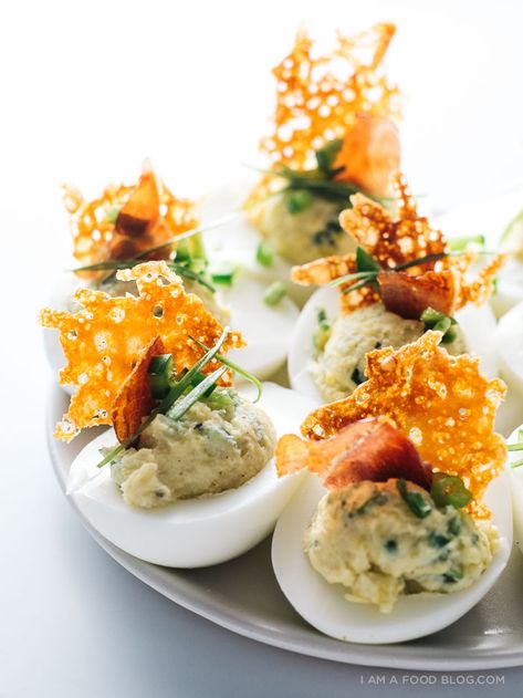 Jalapeno Popper Deviled Eggs · i am a food blog i am a food blog Munnar, Jalapeno Popper Deviled Eggs, Best Deviled Eggs, Cooking Pumpkin, Jalapeno Popper, Deilig Mat, Small Plate, Snacks Für Party, Jalapeno Poppers