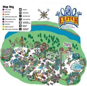 Elitch Gardens 2012 Map Water Theme Park, Guest Services, Better Homes And Garden, App Layout, Thrill Ride, Garden Theme, Kids Ride On, Fun At Work, Travel And Leisure