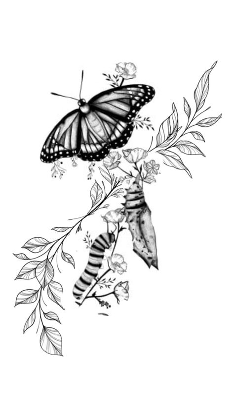 Above Elbow Tattoo, Butterfly Transformation, Mum Tattoo, Bird Tattoos For Women, Vine Tattoo, Wrap Tattoo, Small Quote Tattoos, Bug Tattoo, Elbow Tattoos