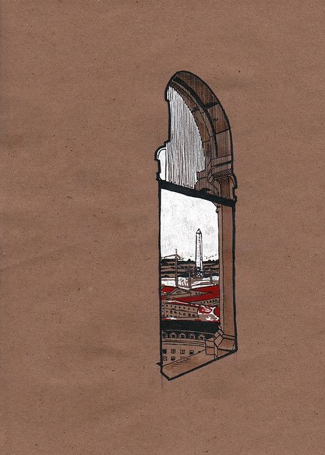 Architecture Drawing Sketchbooks, Old Post Office, Architecture Sketchbook, Washington Monument, Architecture Drawing Art, Urban Sketchers, A Level Art, Urban Sketching, Architecture Sketch