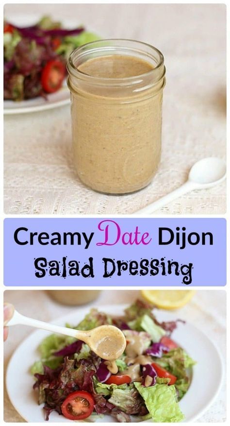 Date Dressing Recipe, Date Vinaigrette, Dijon Salad Dressing, Date Dressing, Dijon Salad, Date Salad, Dr Fuhrman Recipes, Lighter Meals, Vegan Salad Dressing Recipes